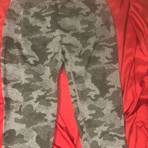 Women's Gray Camo Leggings - Stretchy Everyday Activewear